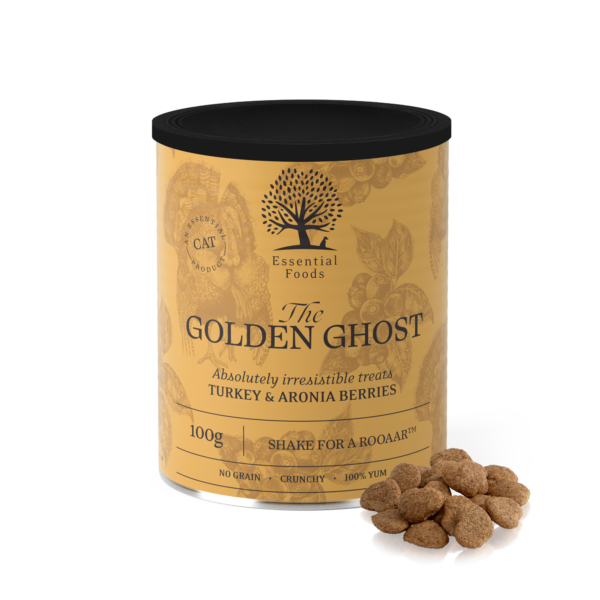 ESSENTIAL THE GOLDEN GHOST – Katten Treats met Kalkoen & Aronia (100G)